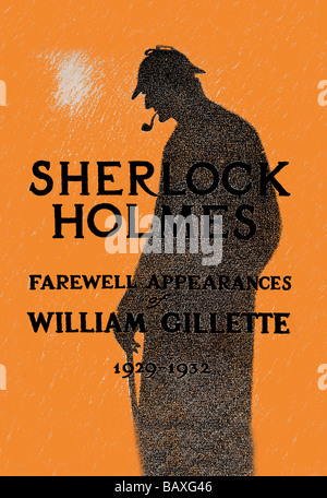 William Gillette als Sherlock Holmes: Abschied von aussehen Stockfoto