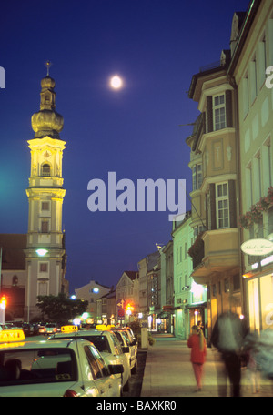 Luitpold Platz und Rathaus, Deggendorf, untere Bayern, Bayern, Deutschland Stockfoto