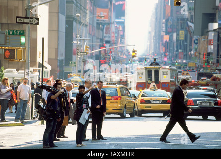 Straße Landschaft am Times Square, Midtown Manhattan, New York, USA, Amerika Stockfoto