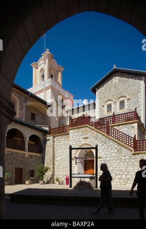 Innenhof des Kykkos Kloster, Troodos Bergen, Süd-Zypern, Zypern Stockfoto