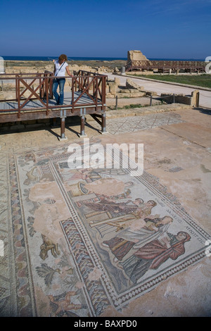 Mosaik "Achilles" in das Haus des Theseus, Theseus Villa, archäologischer Park, Südzypern, Paphos, Zypern Stockfoto