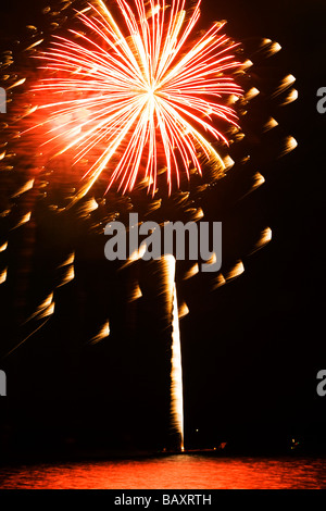 4. Juli Feuerwerk - Pompano Beach, Florida USA Stockfoto