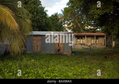 Fischerhütten in Marie-Galante Stockfoto