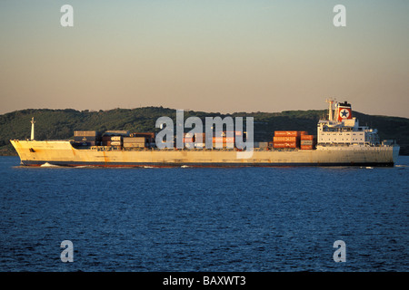 Containerschiff Sydney Star flog nur vom Container-terminal in Port Botany Botany Bay, New South Wales Australien Stockfoto