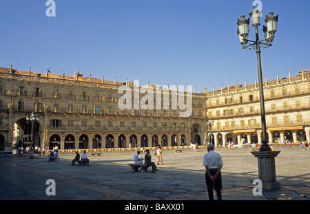 Plaza Mayor Salamanca Spanien Stockfoto