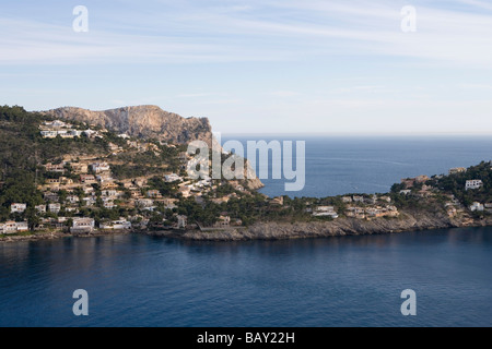 Blick über Port d ' Andratx Bay, Port d ' Andratx, Mallorca, Balearen, Spanien Stockfoto