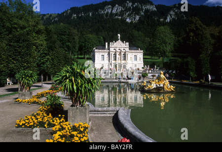 Schloss Linderhof in Graswang Tal, Bayern, Deutschland Stockfoto