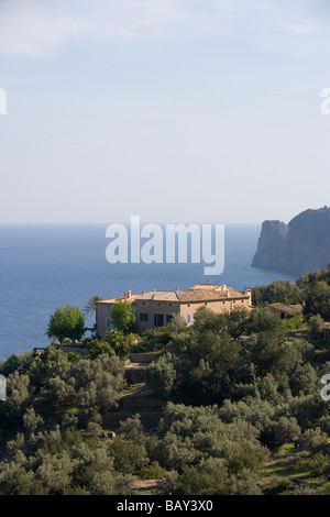 Finca und die Küste in der Nähe von Deia, Mallorca, Balearen, Spanien Stockfoto