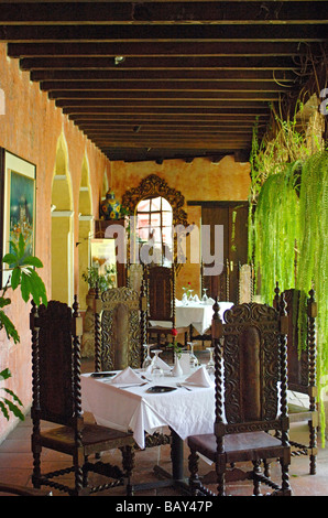 Restaurant in Antigua, Guatemala, Mittelamerika Stockfoto