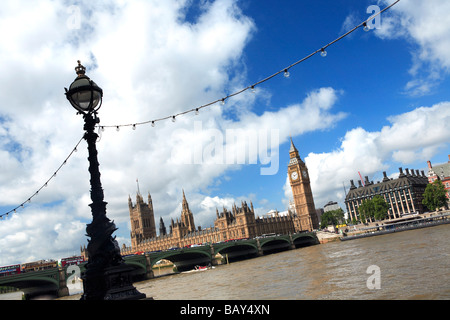 Big Ben und den Houses of Parliament auf der Themse, London, England, Großbritannien, Vereinigtes Königreich Stockfoto