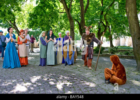 Akteure in der Altstadt, Tallinn, Estland, Europa Stockfoto