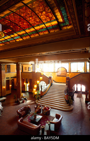 Foyer mit Glas Dach in Gadsden Hotel, Douglas, Arizona, USA, STUERTZ S.96 Stockfoto