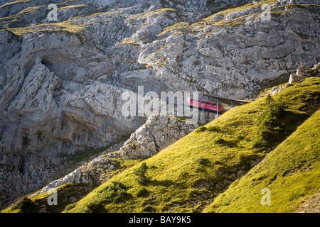 Pilatus-Bahn, Pilatus (2132 m), Alpnachstad, Kanton Obwalden, Schweiz Stockfoto