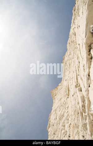 Kreide und Flint Felswand Stockfoto