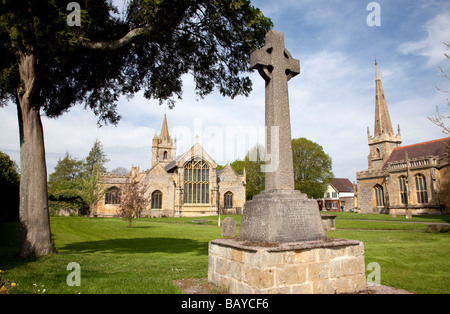 Die Kirchen von All Saints, die Links und St Lawrence auf dem Gelände der ehemaligen Abtei von Evesham Worcestershire England UK Stockfoto