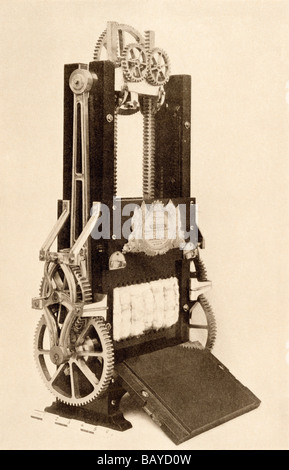 Baumwolle Kanalballenpresse, komprimiert zu Ballen entkörnter Baumwolle ca. 1900. Halbton einer Fotografie Stockfoto