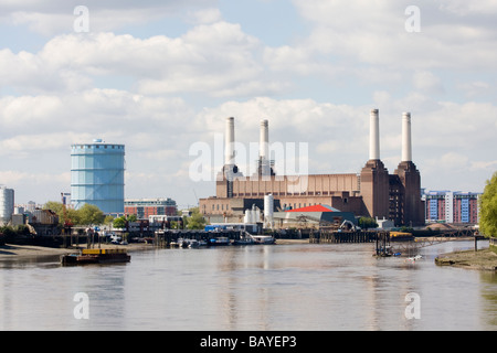 Gas Storage Tank Battersea London England Stockfoto