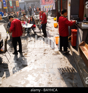 Traditionelle Restaurants Beijing Wangfujing Street Stockfoto