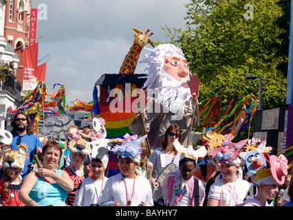 Kinder Parade durch Brighton 2009 Stockfoto