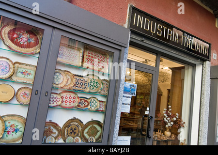 Shop für Kunsthandwerk nach Bellagio Comer See Provinz Como-Italien Stockfoto