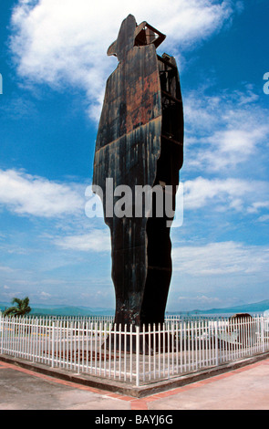 Stahldenkmal für Sandino, Tiscapa Hill, Managua, Nicaragua Stockfoto