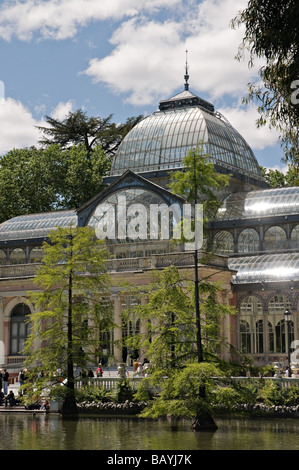 Palacio de Cristal Retiro Park Madrid Spanien Stockfoto