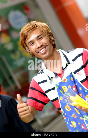 Mango Hawker Silom Road Sathon Bangkok thailand Stockfoto