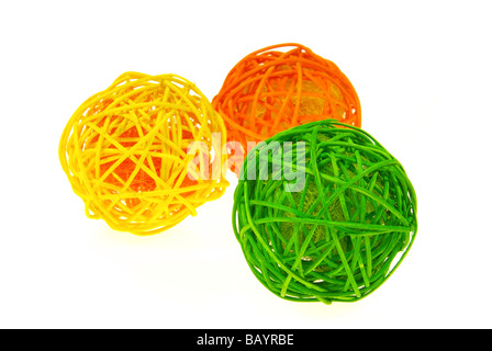 Rattanball Ball aus Rattan 01 Stockfoto