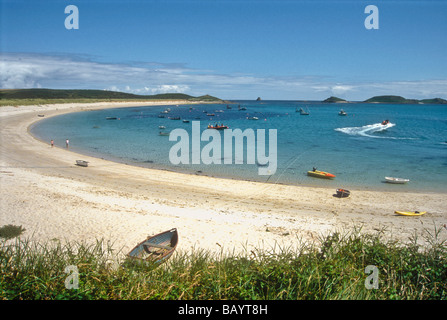 Höhere Stadt Bucht am St Martins Insel Isles of Scilly England UK Stockfoto