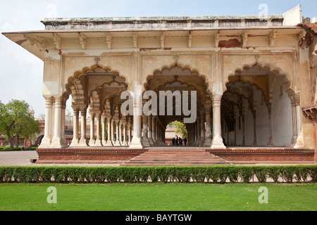 Diwan bin ich oder Halle für öffentliche Publikum in Agra Fort in Agra Indien Stockfoto