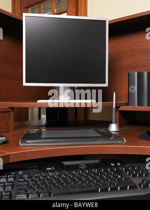 Computer-Schreibtisch Stockfoto