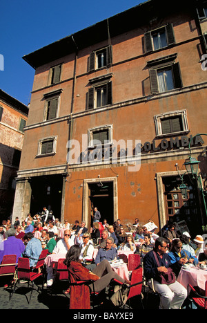 Elk140 1082 Italien Rom Piazza Navona Straßencafé Stockfoto