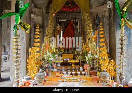 Buddhistischen Altar in Angkor Wat, Kambodscha. Stockfoto