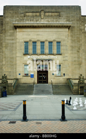 Huddersfield-Bibliothek und eine Kunstgalerie Stockfoto