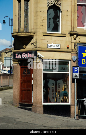 Lap dancing Club im Zentrum von Halifax, Yorkshire Stockfoto