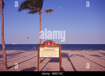 Fort Lauderdale, Strand, Schilder Stockfoto