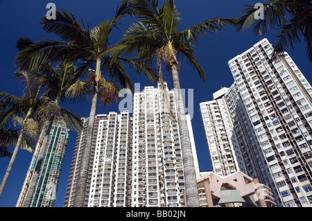 Wohnungen, Aberdeen Harbour, Hong Kong Insel Stockfoto