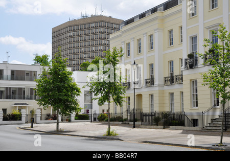 Cheltenham, "Imperial Square" und "Trafalgar Street" Gloucestershire, England Stockfoto