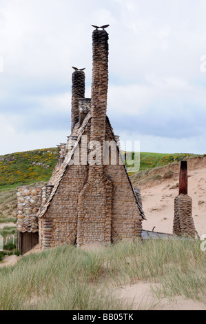 Shell Cottage Satz von Harry Pottwr Film Heiligtümer des Todes auf Süßwasser Wast Strand Pembrokeshire Wales UK Stockfoto