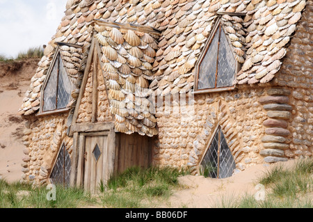 Nahaufnahme von Shell Cottage set für Harry-Potter-Film Deathly Hallows Freshwater West Pembrokeshire Wales UK Stockfoto