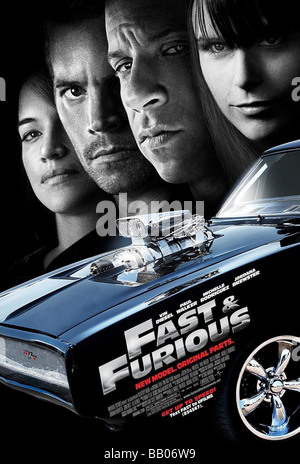 Schnell und wütend Jahr: 2009 USA Regie: Justin Lin Michelle Rodriguez, Paul Walker, Vin Diesel, Jordana Brewster Filmplakat (USA) Stockfoto