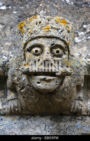 15. Jahrhundert Wasserspeier in St.Peters Kirche, Winchcombe, Gloucestershire. Stockfoto