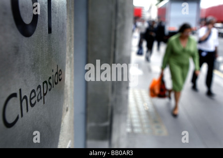 Cheapside Zeichen in der City of London Stockfoto