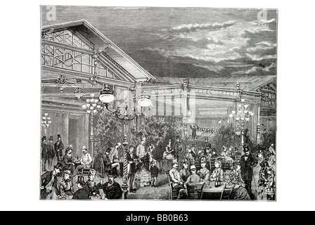 Volksgarten Vienna Folk Park öffentliche Parc baute Innere Stadt Hofburg Stadt Befestigungsanlagen Parc stieg Gärten Theseustempel 1890 Stockfoto