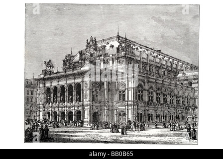 Wiener Staatsoper Haus Wiener Staatsoper Österreich Philharmoniker Neorenaissance Stil August Sicard von Sicardsburg Stockfoto