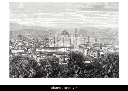 Florenz vom belvedere Stockfoto