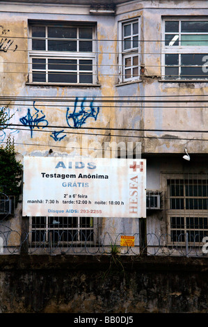 Ein HIV-Test-Center in einem verlassenen Teil des zentralen Rio De Janeiro-Brasilien Stockfoto