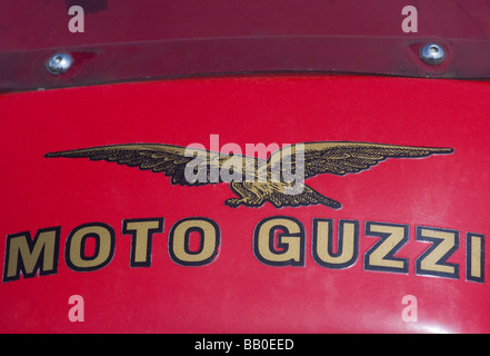 Moto Guzzi Motorrad Motorrad Emblem Plakette Logo Stockfoto