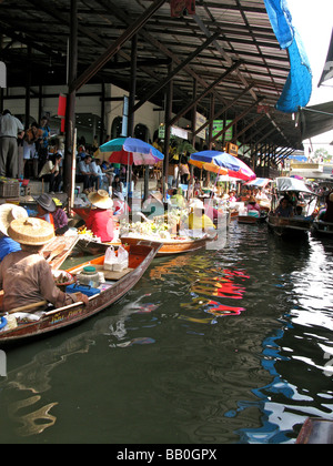 Schwimmenden Markt Damnoen Saduak Ratchaburi, Thailand Stockfoto
