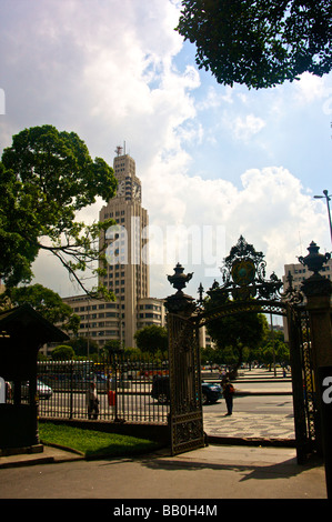 Zentrale tun Brasil Bahnhof gesehen vom Eingang des Campo de Santana Garten Praça Republica Rio de Janeiro